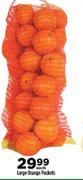 Large Orange Pockets-Each