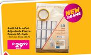 Aadil A4 Pre Cut Adjustable Plastic Covers 33 Pack (850033870)-Each