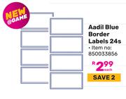 Aadil Blue Border Labels 24s (850033856)-Each