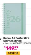 Doanu A5 Pastel Wiro Diary Assorted (850033325002/1)-Each