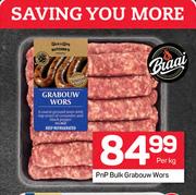 PnP Bulk Grabouw Wors-Per Kg