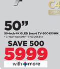 Toshiba 50" 4K QLED Smart TV-50C450MN