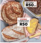 1 x Multigrain Bread, 1 x 60% Rye Bread-Combo
