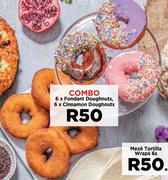 6 x Fondant Doughnuts, 6 x Cinnamon Doughnuts-Combo