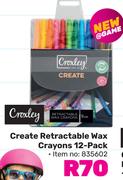Croxley Create Retractable Wax Crayons 12-Pack