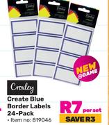 Croxley Create Blue Border Labels 24 Pack-Per Set