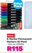 Kores K-Marker Permanent Markers 10-pack
