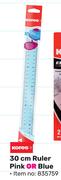 Kores 30cm Ruler Pink Or Blue
