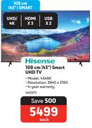 Hisense 43" (108cm) Smart UHD TV 43A6K