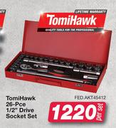 Tomi Hawk 26 Pce 1/2" Drive Socket Set FED.AKT45412-Per Set