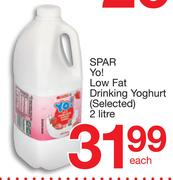 SPAR Yo! Low Fat Drinking Yoghurt-2Ltr Each