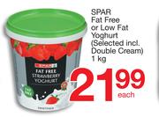 SPAR Fat Free Or Low Fat Yoghurt-1kg Each
