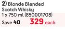 Johnnie Walker Blonde Blended Scotch Whisky-750ml Each