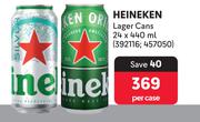 Heineken Lager Cans-24 x 440ml Per Case