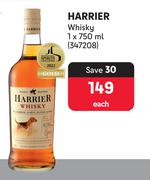 Harrier Whisky=750ml Each
