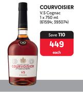 Courvoisier VS Cognac-750ml Each
