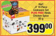 Hart J7 10 Piece Cookware Set Plus Free Hinds Chicken Spice-85g