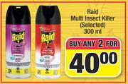 Raid Multi Insect Killer Selected-For Any 2 x 300ml