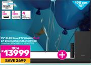Hisense 75"(190cm) QLED Smart TV 75Q6N Plus 2.1 Channel Soundbar HS1800