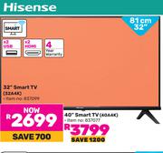 Hisense 32"(81cm) Smart TV 32A4K