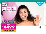 Hisense 43"(109cm) UHD Smart  4k TV 43A6N