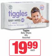 Tiggles Baby Wipes Assorted-40s