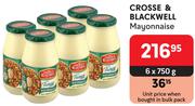 Crosse & Blackwell Mayonnaise-6 x 750g