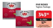 Five Roses Tagless Teabags-6 x 102's