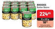 Rhodes Butter Beans-12 x 410g