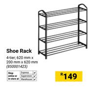 Shoe Rack 4 Tier 620mm x 200mm x 620mm (850001423)