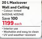 Dulux 20L Maxicover Wall & Ceiling