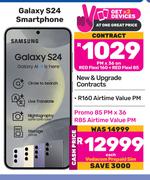 2 x Samsung Galaxy S24 Smartphone-On Red Flexi 160 + Red Flexi 85