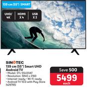 Sinotec 139cm (55") Smart UHD Android TV STL-55U20AT
