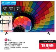 LG 190cm (75") Smart UHD TV 75UR80006LJ.AFBB