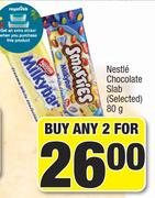 Nestle Chocolate Slab (Selected)-For Any 2 x 80g