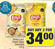 Simba Lay's Potato Chips (Selected)-For Any 2 x 120g
