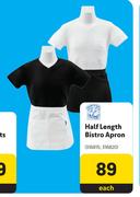 Half Length Bistro Apron-Each