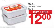Spar Chicken Livers-For 2 x 250g