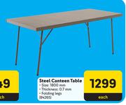 Steel Canteen Table-Each