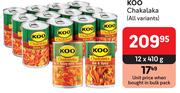 Koo Chakalaka (All Variants)-12 x 410g