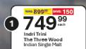 Indri Trini The Three Wood Indian Single Malt-Each