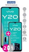 2 x Vivo Y20 4G Smartphone-On Red 500MB / 50 Min Top Up + On Promo 65