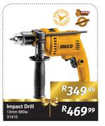 Ingco 13mm 680W Impact Drill 31415