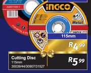Ingco Cutting Disc 115mm 30039/44/30907/31527