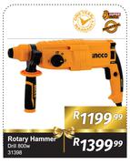 Ingco 800W Rotary Hammer Drill 31398