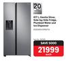 Samsung 617L Gentle Silver, Side By Side Fridge Plumbed Water & Ice Dispenser RS65R5411M9/FA