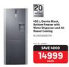Samsung 432L Gentle Black Bottom Freezer With Water Dispenser & All Round Cooling RL4363BAB1/FA