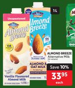 Almond Breeze Alternative Milk (All Variants)-1L Each