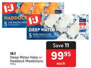 I&J Deep Water Hake Or Haddock Medallions-450g Each
