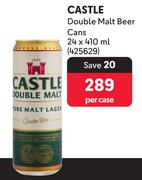 Castle Double Malt Beer Cans-24 x 410ml Per Case